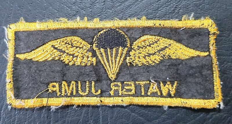 RARE: 1990s SADF / SANDF Unofficial 'Water Jump' Parachute Embroidered Qualification Wings .