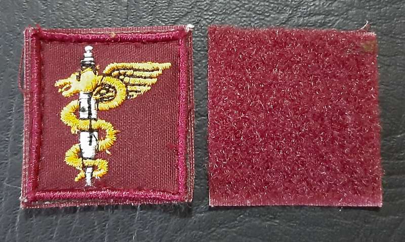 1980s/  1990s SADF 7 Medical Batt. Ops Medic Qualification Breast Badge w/ Velcro Tab ( 2 x Pcs).