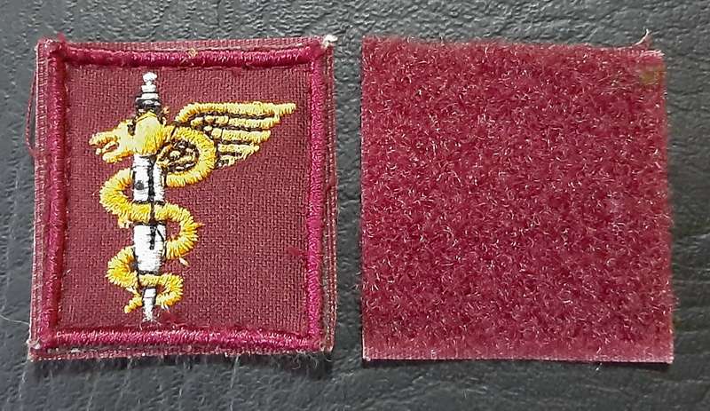 1980s/  1990s SADF 7 Medical Batt. Ops Medic Qualification Breast Badge w/ Velcro Tab ( 2 x Pcs).