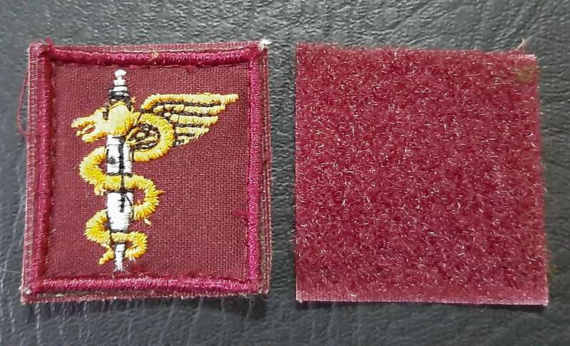 1980s/  1990s SADF 7 Medical Batt. Ops Medic Qualification Breast Badge w/ Velcro Tab ( 2 x Pcs).