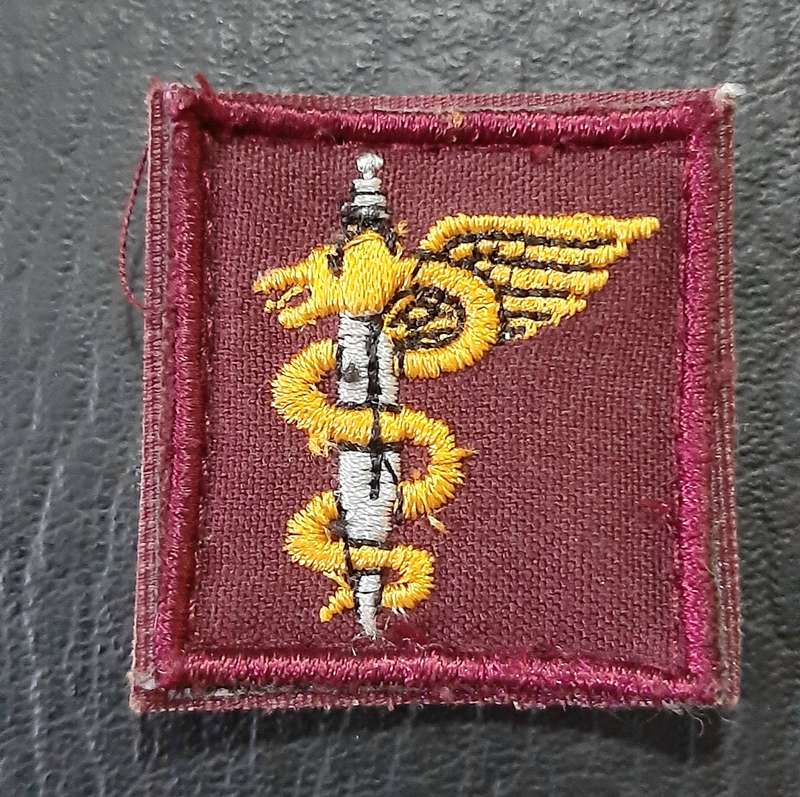 1980s/  1990s SADF 7 Medical Batt. Ops Medic Qualification Breast Badge w/ Velcro Tab ( 2 x Pcs).