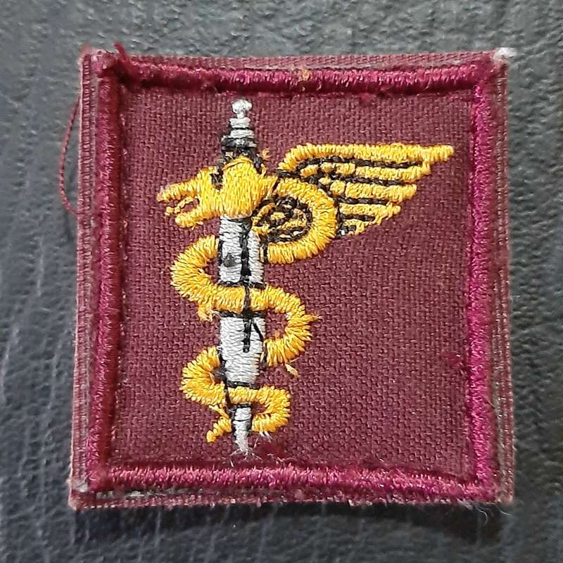 1980s/  1990s SADF 7 Medical Batt. Ops Medic Qualification Breast Badge w/ Velcro Tab ( 2 x Pcs).