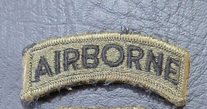 RARE: 1990s U.S. Army OD Green 'Special Forces' Embroidered Airborne Tab & Unit Flash (2 x Pcs).