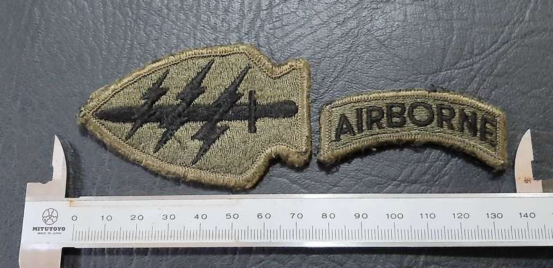 RARE: 1990s U.S. Army OD Green 'Special Forces' Embroidered Airborne Tab & Unit Flash (2 x Pcs).