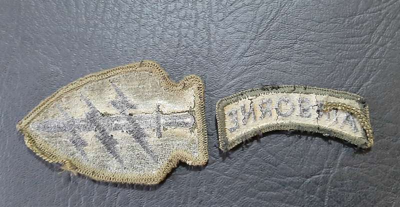 RARE: 1990s U.S. Army OD Green 'Special Forces' Embroidered Airborne Tab & Unit Flash (2 x Pcs).