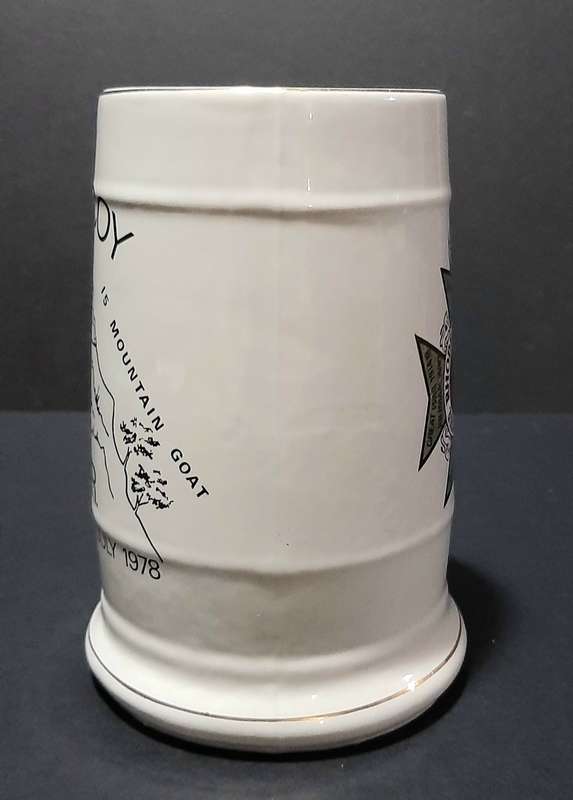 Rhodesian Bush War: 1978 ' The Rhodesia Regt.' D2 Coy Mtoko Unit Ceramic Tankard (18cm).