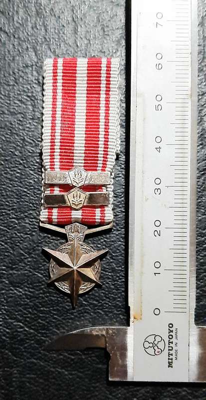 RARE: SA Security Forces  Silver Miniature ' Star for Combatting Terrorism ' Medal w/ Service Bars