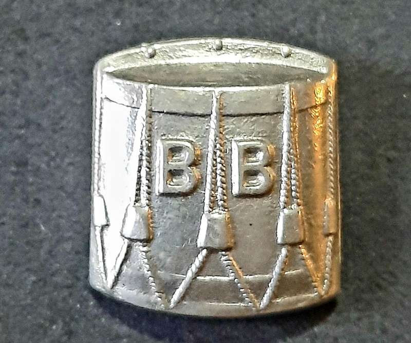 Mid-20th Century: 'Boys Brigade ' Drummer's Proficiency Badge w/ Pin.