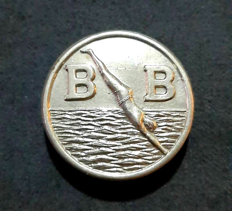 Mid-20th Century: 'Boys Brigade' Youth Organization Swimming Proficiency Badge w/ Pin.
