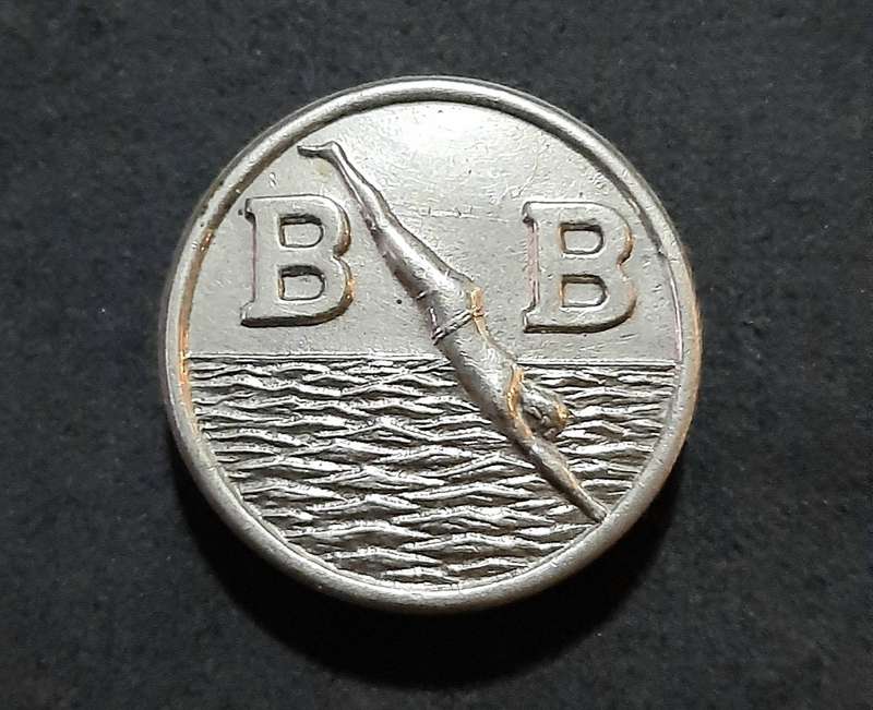 Mid-20th Century: 'Boys Brigade' Youth Organization Swimming Proficiency Badge w/ Pin.