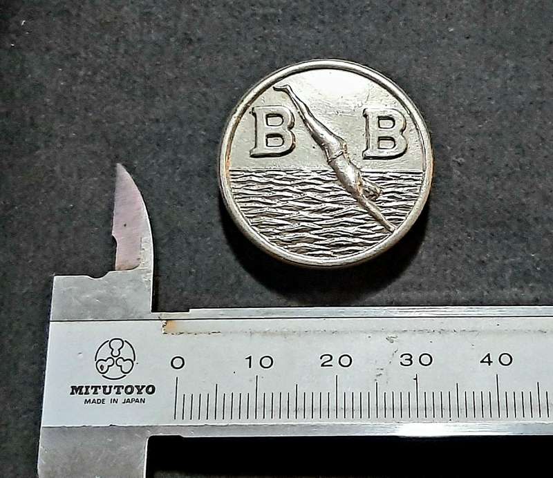 Mid-20th Century: 'Boys Brigade' Youth Organization Swimming Proficiency Badge w/ Pin.