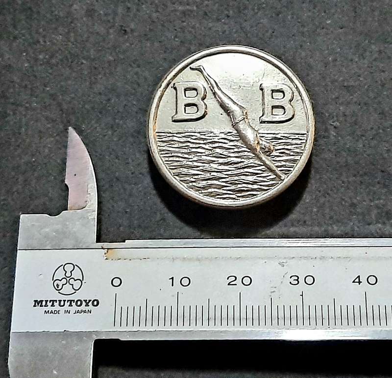 Mid-20th Century: 'Boys Brigade' Youth Organization Swimming Proficiency Badge w/ Pin.