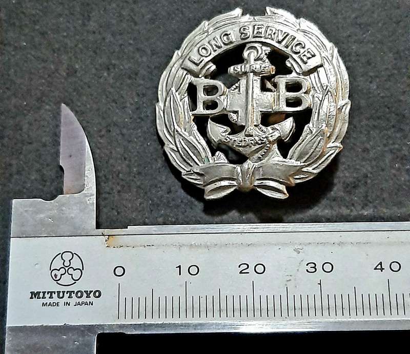 RARE: Mid-20th Century- 'Boys Brigade' Youth Org. Long Service Badge w/ Pin.