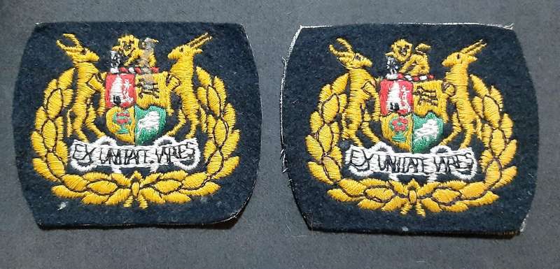 Border War: 1980s SADF - Warrant Officer Class I Step-Out Embroidered Rank Insignia (x2).