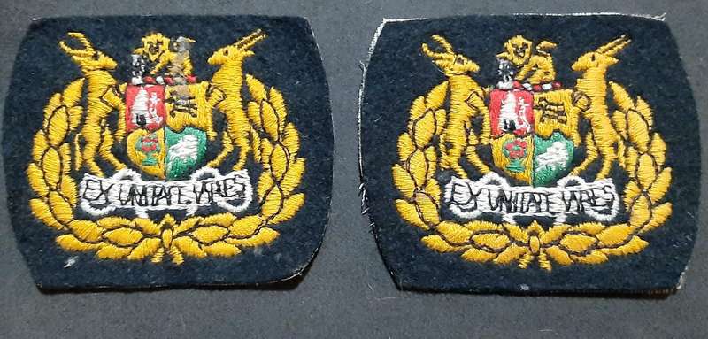 Border War: 1980s SADF - Warrant Officer Class I Step-Out Embroidered Rank Insignia (x2).
