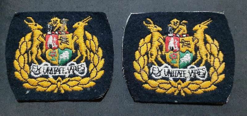 Border War: 1980s SADF - Warrant Officer Class I Step-Out Embroidered Rank Insignia (x2).