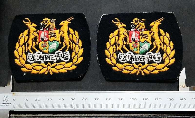 Border War: 1980s SADF - Warrant Officer Class I Step-Out Embroidered Rank Insignia (x2).