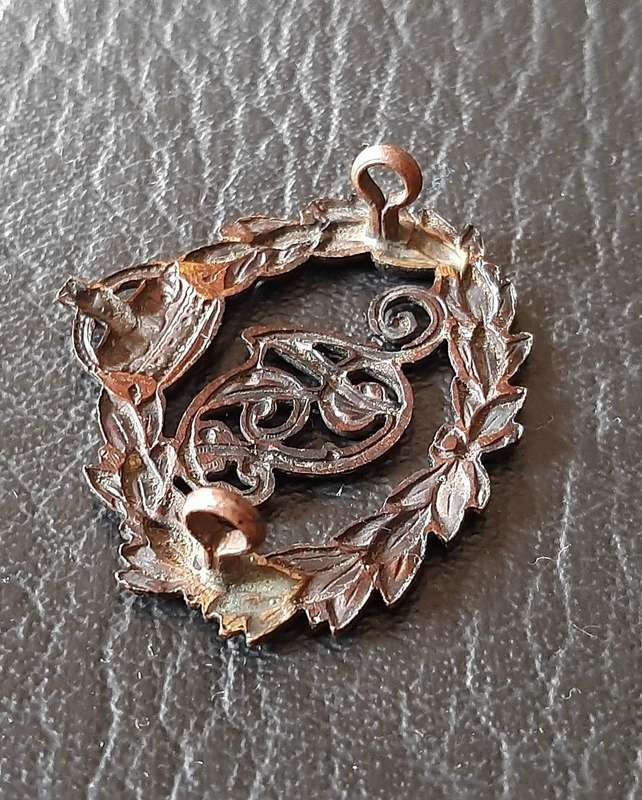 RARE: Natal Police (1902-13) Subdued Brass Cap Badge w/ Lugs.
