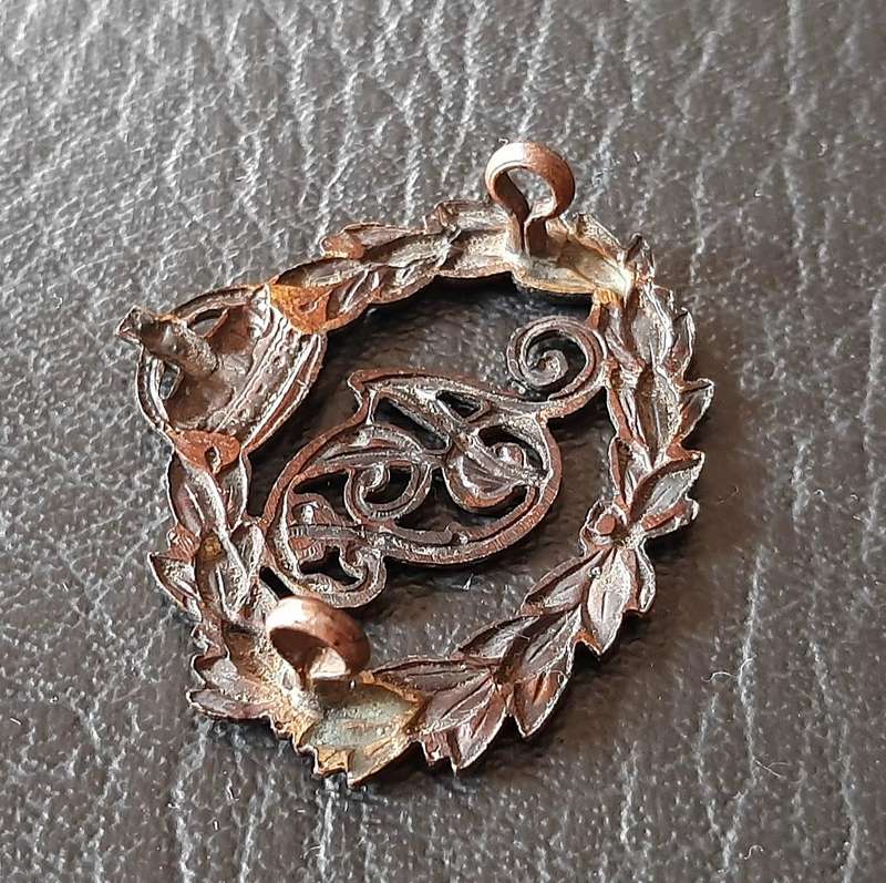 RARE: Natal Police (1902-13) Subdued Brass Cap Badge w/ Lugs.