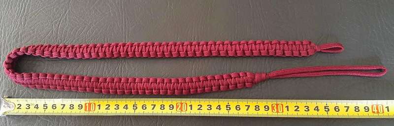 RARE: 1980s Border War - SAMS Instructor's Woven Crimson Paracord Lanyard (80cm).