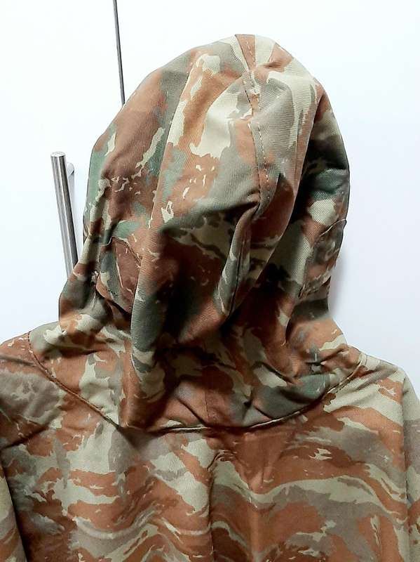 RARE: 1980s SADF - 32 Battalion Camouflage Poncho/ Groundsheet w/ Hood #2 .