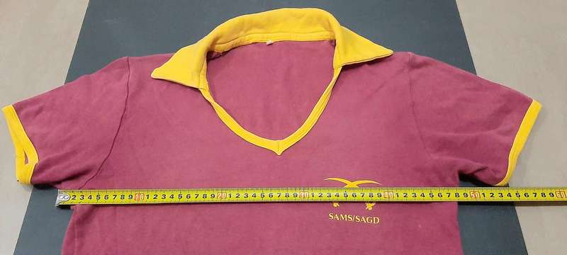 Border War: 1980s SAMS Physical Training Instructor Maroon T-Shirt w/ Insignia (Large).