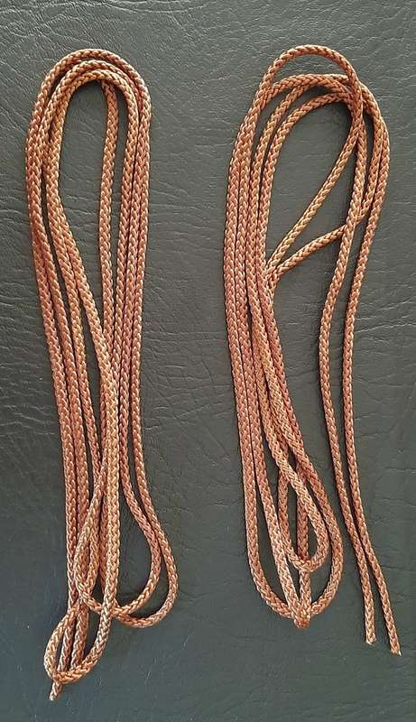 Border War: 1980s SADF Nutria Nylon Woven Shelter Chord Ties x2 (1.89m). #1