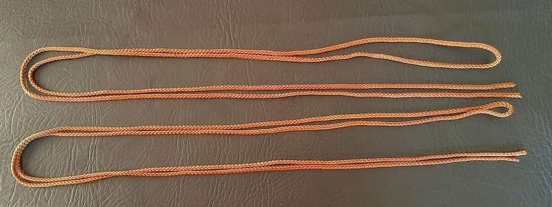 Border War: 1980s SADF Nutria Nylon Woven Shelter Chord Ties x2 (1.89m). #1