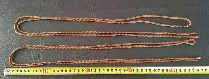 Border War: 1980s SADF Nutria Nylon Woven Shelter Chord Ties x2 (1.89m). #1