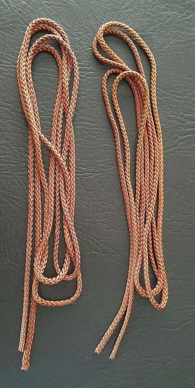 Border War: 1980s SADF Nutria Nylon Woven Shelter Chord Ties x2 (1.89m). #1