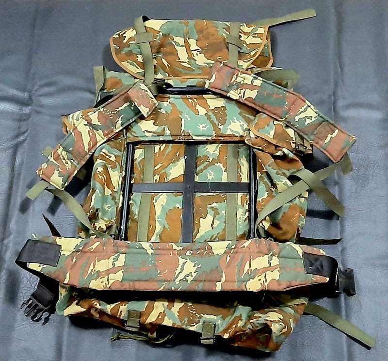 RARE: 1980s SADF Border War-32 Battalion Camouflage Rucksack w/ Integral Straps & Lightweight Frame.