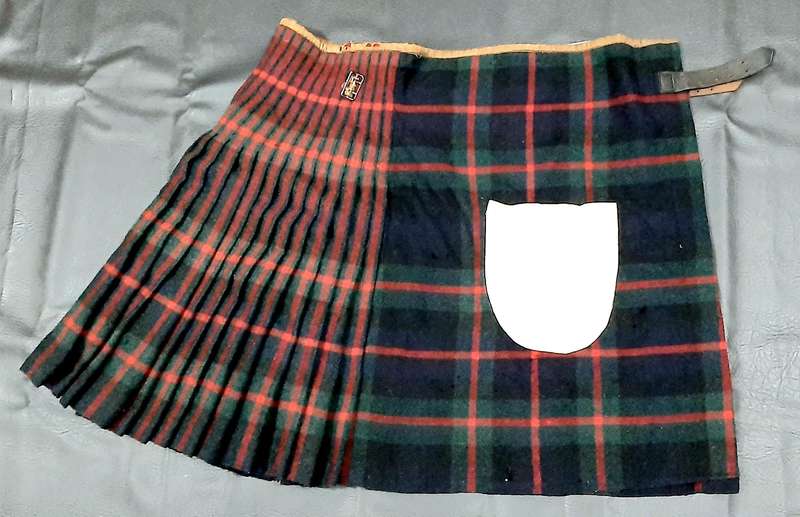 RARE: WW1 / WW2 UDF 4th SA Infantry Regt. 'Murray of Athol' Tartan Kilt ( Complete).