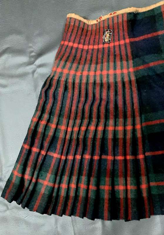 RARE: WW1 / WW2 UDF 4th SA Infantry Regt. 'Murray of Athol' Tartan Kilt ( Complete).