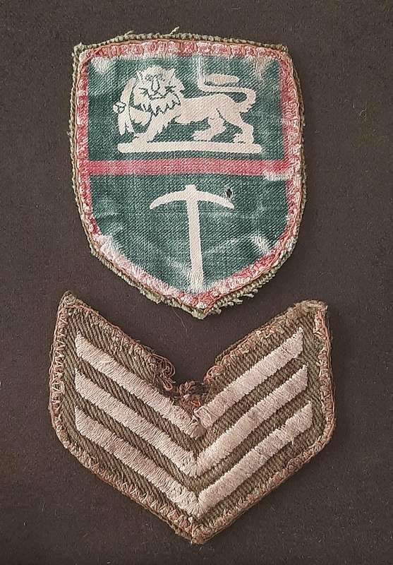 Rhodesian Bush War:1970s Rhodesian Army TypeII Flash & Camouflage Sergeants Rank Insignia  ( 2x Pcs)