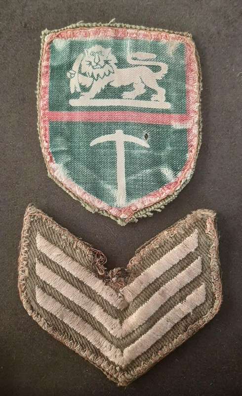 Rhodesian Bush War:1970s Rhodesian Army TypeII Flash & Camouflage Sergeants Rank Insignia  ( 2x Pcs)