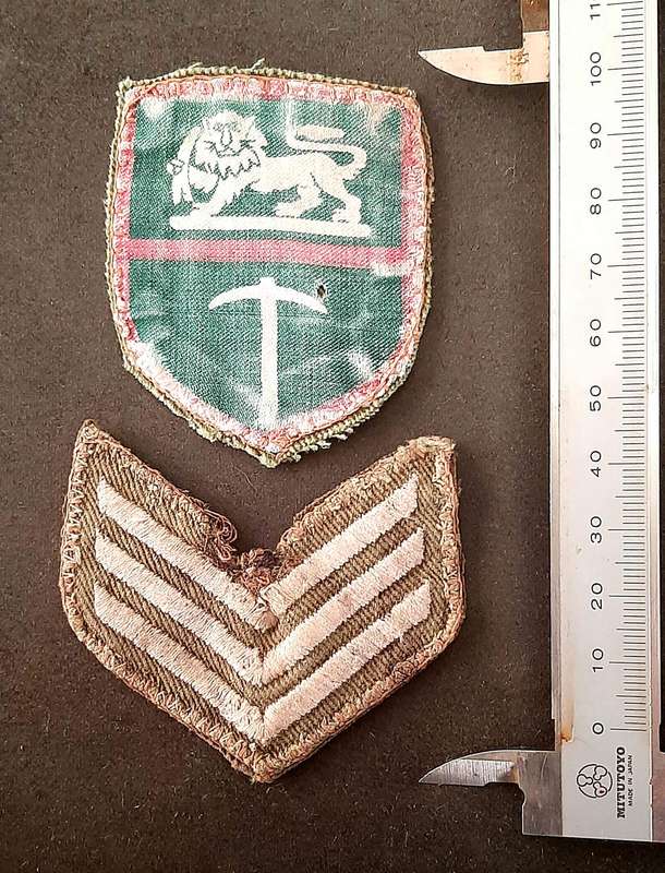 Rhodesian Bush War:1970s Rhodesian Army TypeII Flash & Camouflage Sergeants Rank Insignia  ( 2x Pcs)