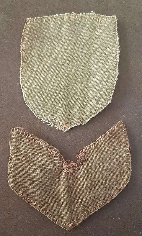 Rhodesian Bush War:1970s Rhodesian Army TypeII Flash & Camouflage Sergeants Rank Insignia  ( 2x Pcs)