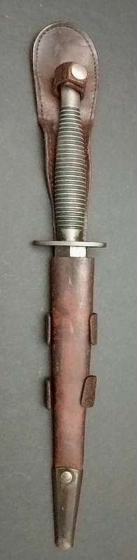 **RARE: WW2 Fairbairn-Sykes 3rd Pattern Fighting Knife w/ Type2 Scabbard (William Rodgers, Sheff.)**