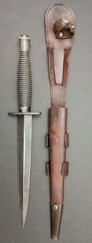 **RARE: WW2 Fairbairn-Sykes 3rd Pattern Fighting Knife w/ Type2 Scabbard (William Rodgers, Sheff.)**
