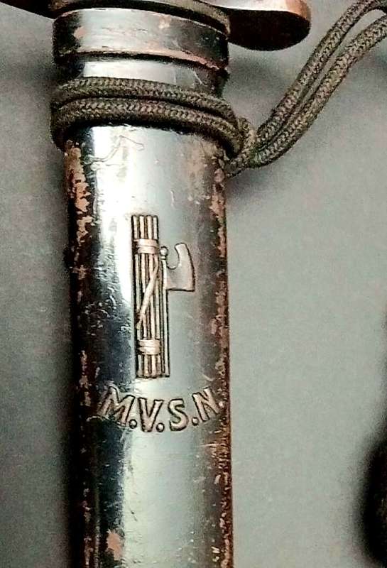 **RARE: WW2 Italian Fascist MVSN N.C.O's Dagger w/ Scabbard & Troddle. **