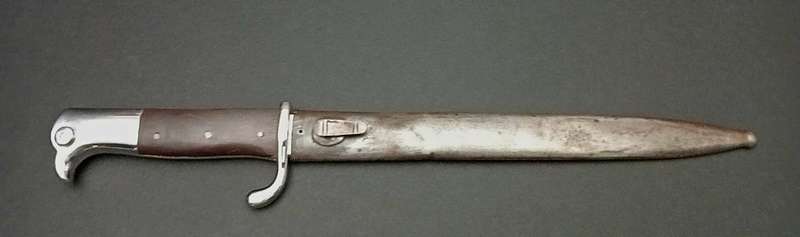 Rare WW1 German KS98 Schütztruppe Sawback Bayonet with Scabbard (1903)