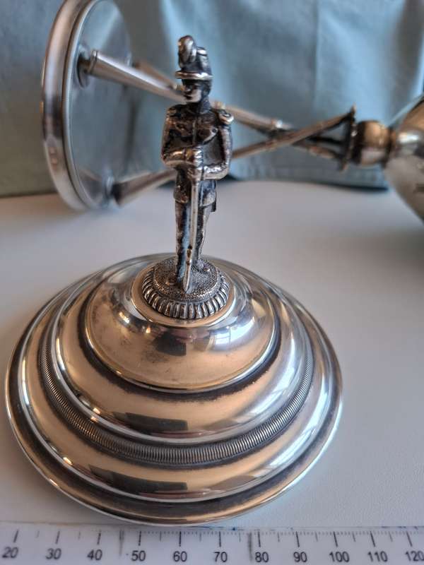 Very Rare Silver Plated Lidded Shooting Trophy  1900"s in Excellent Condition H 35 cm