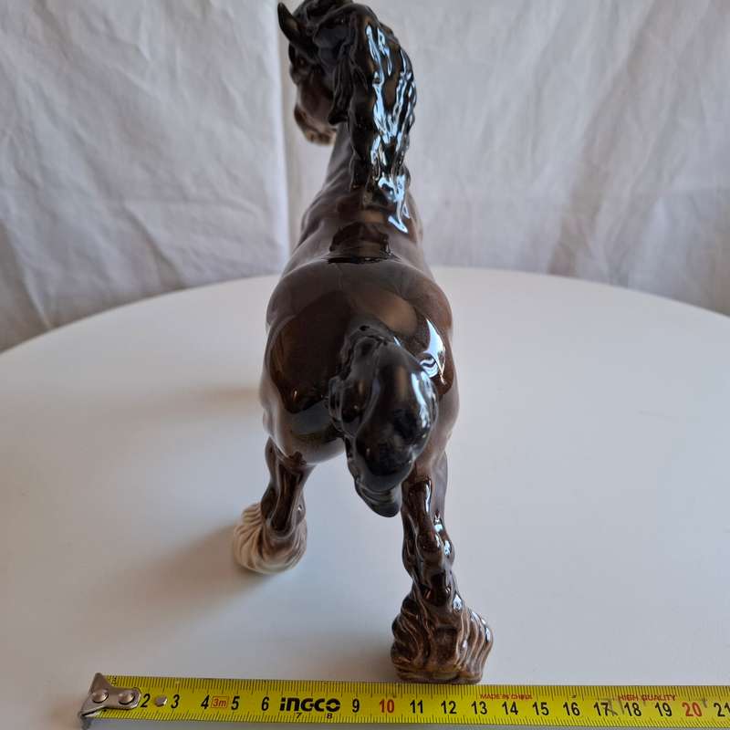 Vintage Beswick Large Model of a Cantering Shire Horse (H 20 cm)