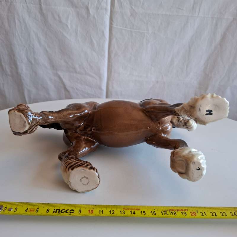 Vintage Beswick Large Model of a Cantering Shire Horse (H 20 cm)