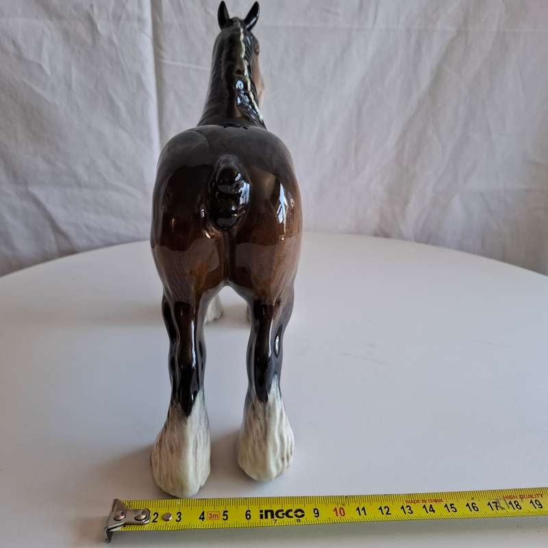 Vintage 1970"s Large Size Beswick Shire Mare Horse in Great Condition  ( H 21 cm)