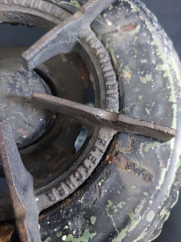Rare Antique Cast Iron Fletcher Russel Co LTD Gas One Plate Stove (Unluckily Painted) - See Desp.