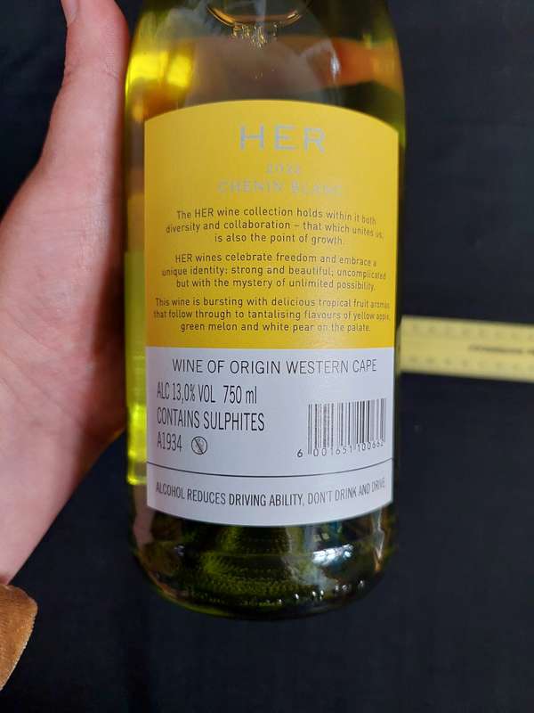Sealed 750ml Bottle Of HER 2022 Chenin Blanc Wine - See Description