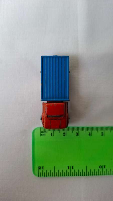 Vintage Lone Star Tuf-Tots (1969-1980) Diecast Orange and Blue Flat Bed Truck - Good Condition