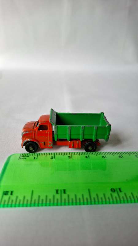 Vintage Lone Star Tuf-Tots (1969-1980) Diecast Orange and Green Construction Truck - Good Condition