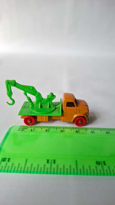 Vintage Lone Star Tuf-Tots (1969-1980) Diecast Yellow and Green Tow Truck - Good Condition